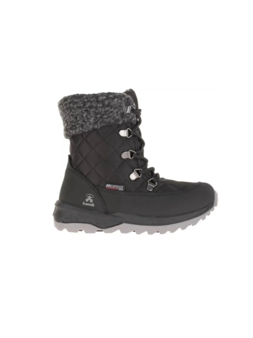 Kamik Libra Kids Waterproof Winter Snow Boots Black Gray Size 1 NWT Insulated